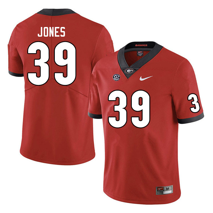 Men #39 Parker Jones Georgia Bulldogs College Football Jerseys Sale-Red
